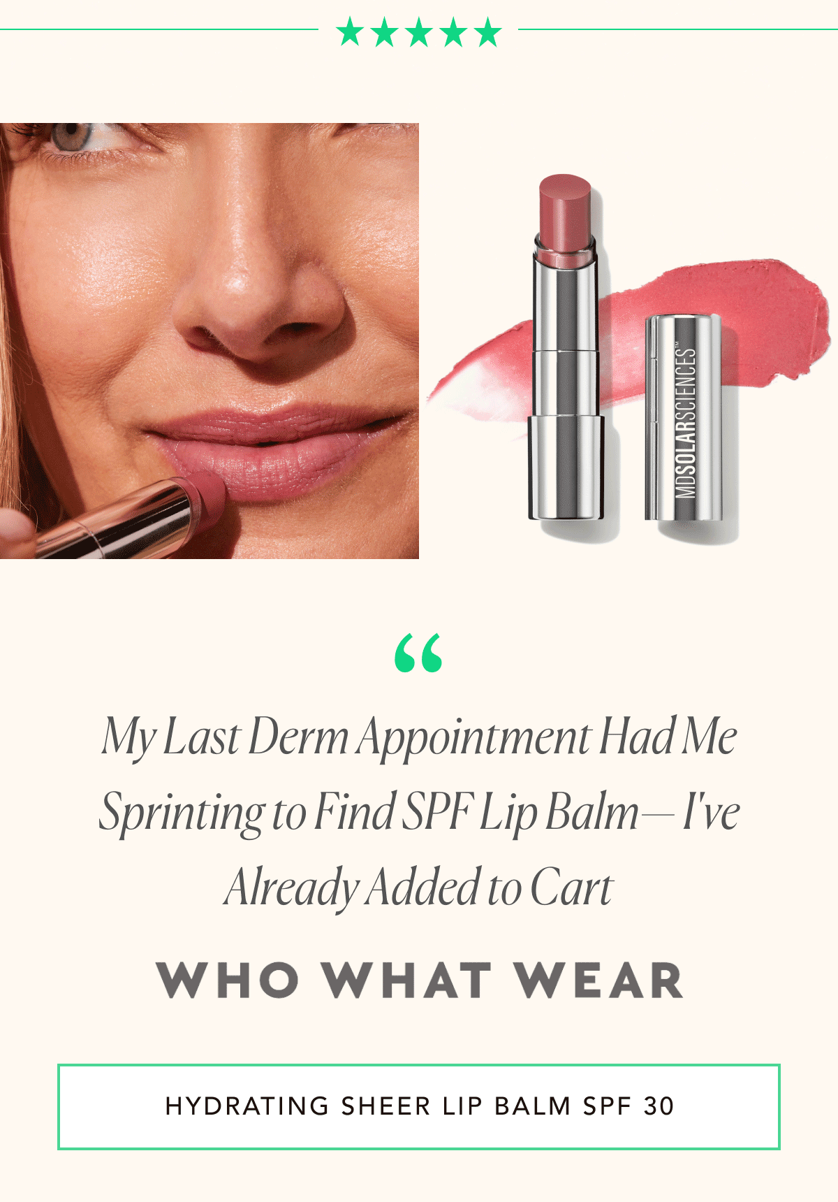 Hydrating Sheer Lip Balm Spf 30 Press