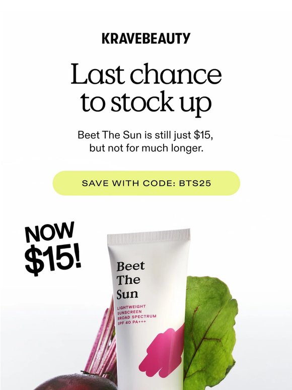 The $15 SPF Deal Ends Soon!