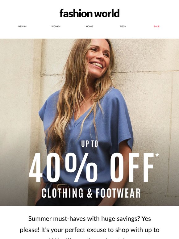 Your summer favourites ☀️ Up to 40% off
