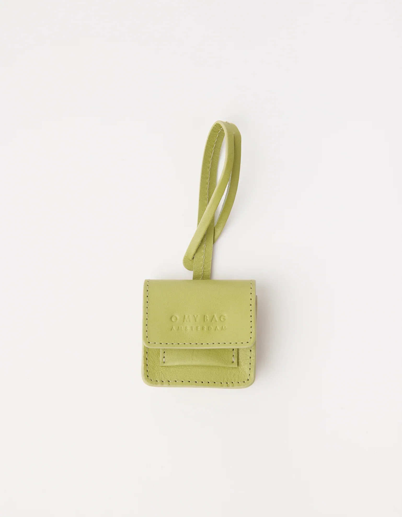Image of Harper Bag Charm - Tea Green Classic Leather