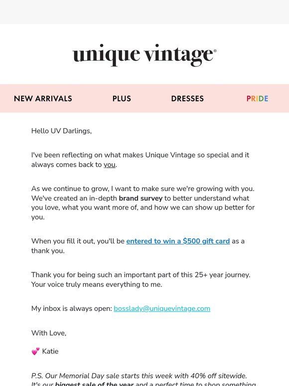 $500 Giveaway: We Want to Hear From You 💕