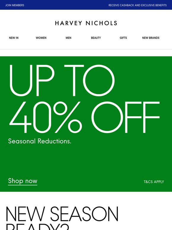Wardrobe upgrades, now with up to 40% off