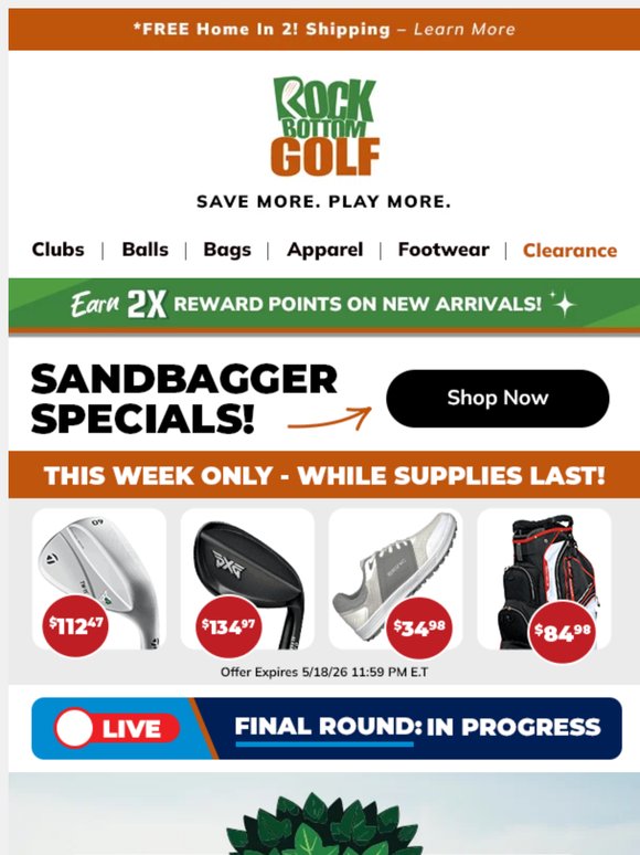 FINAL ROUND! ⏰ Up To 30% OFF! 🏆 MAJOR SAVINGS For The PGA!