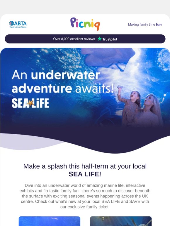 Exclusive savings at your local SEA LIFE adventure!