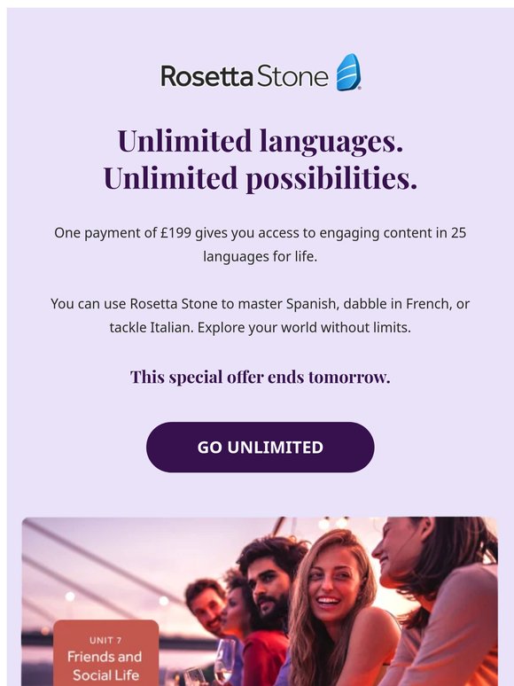 Unlimited languages. Unlimited possibilities.