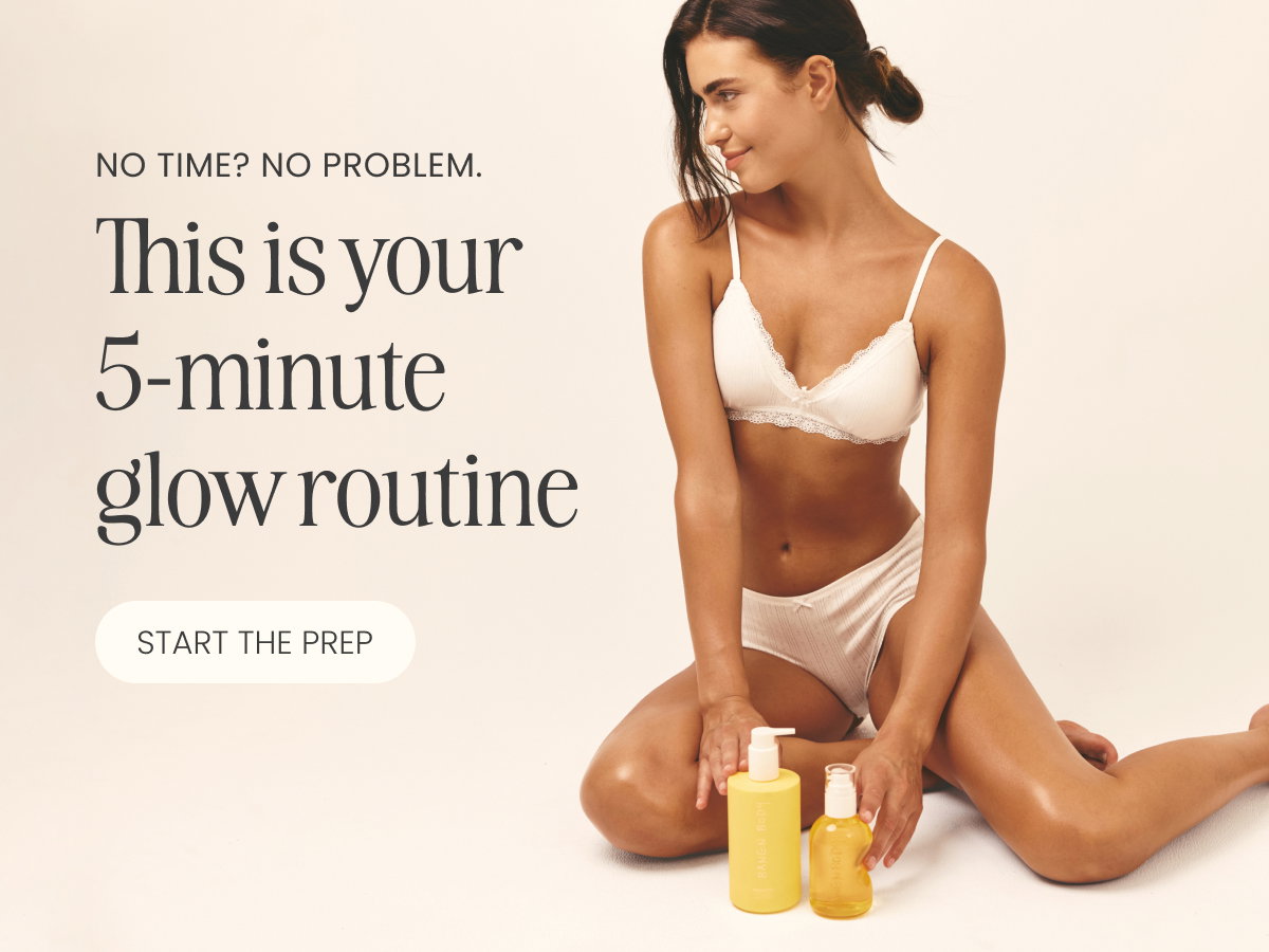 No time? No problem.  This is your  5-minute  glow routine