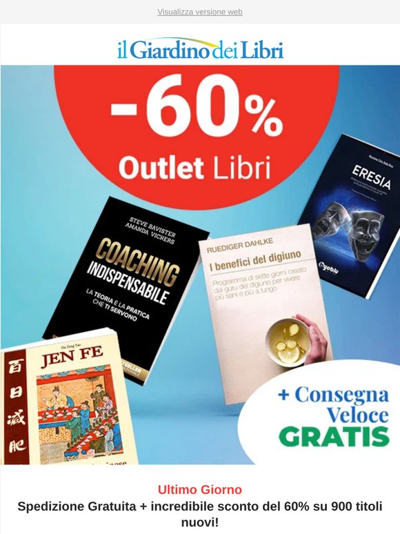 (ULTIMO GIORNO) Spedizione GRATIS + incredibile SCONTO del 60% su oltre 900 libri