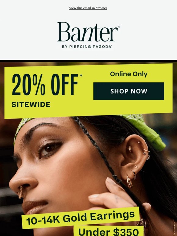 20% OFF* Select Styles 💛 Stock Up & Stack Up