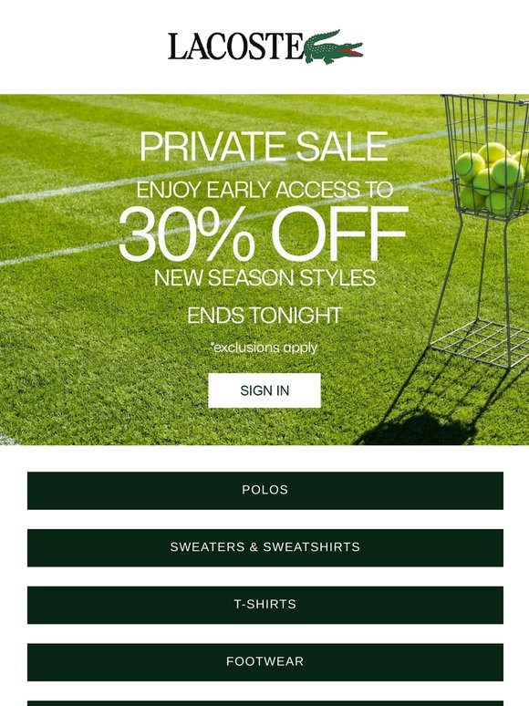 Private Sale. Last Day!
