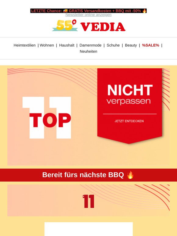 🔥 Top 11 fürs Grillfest 🔥 GRATIS Versandkosten