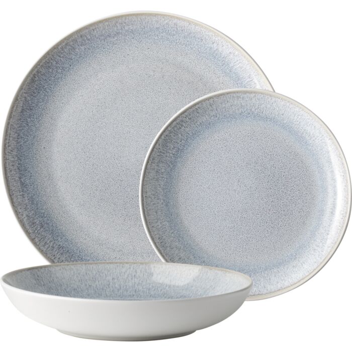 Sola Geschirrset «Elements Glacial Ice», 12-teilig, für 4 Personen , hellblau