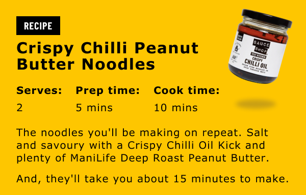 Crispy Chilli Peanut Butter Noodles