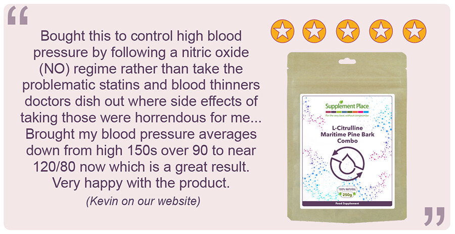 Customer quote about the health benefits of Combo