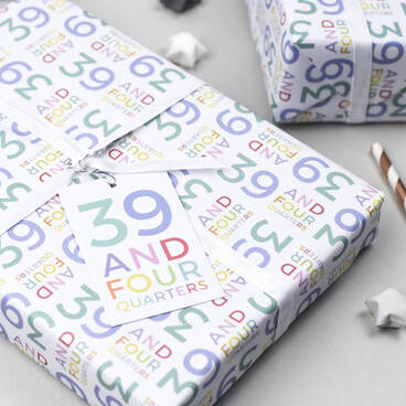 40th Birthday Wrapping Paper Set
