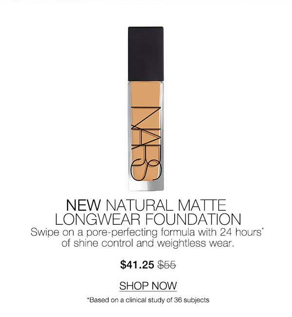 Swipe on NEW Natural Matte Longwear Foundation’s pore-perfecting formula with 24 hours* of shine control and weightless wear