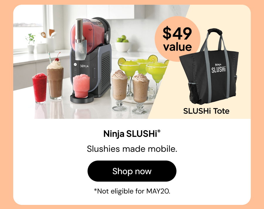 Ninja SLUSHi. Slushes mad emobile. $49 value. SLUSHI tote. *not eligible for MAY20.