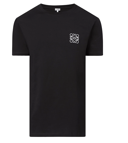 Loewe Anagram Embroidered Logo T-Shirt in Black