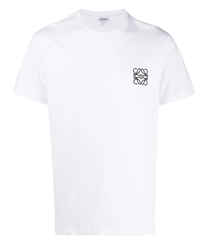 Loewe Anagram Embroidered Logo T-Shirt in White