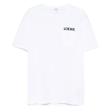 Loewe Pocket Embroidered Logo T-Shirt in White