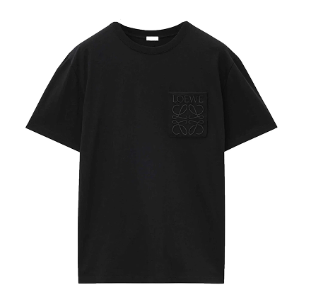 Loewe Relaxed Fit Tonal Pocket Logo T-Shirt in Black