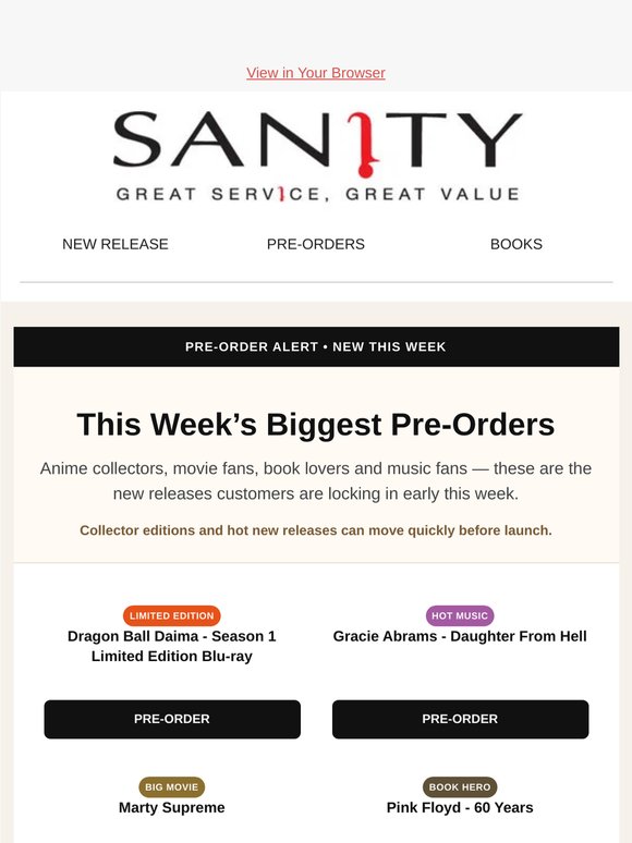 Pre-Order Your Future Favourites Today!