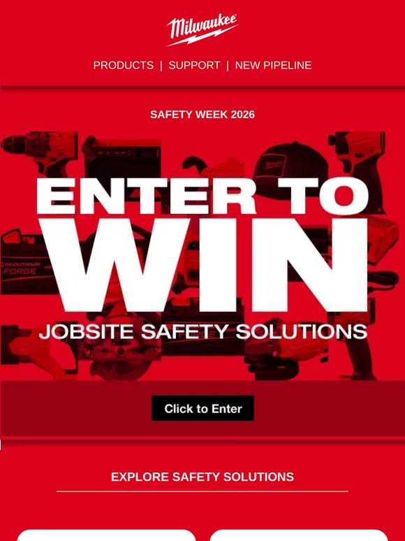 Enter for a Chance to WIN Milwaukee Solutions