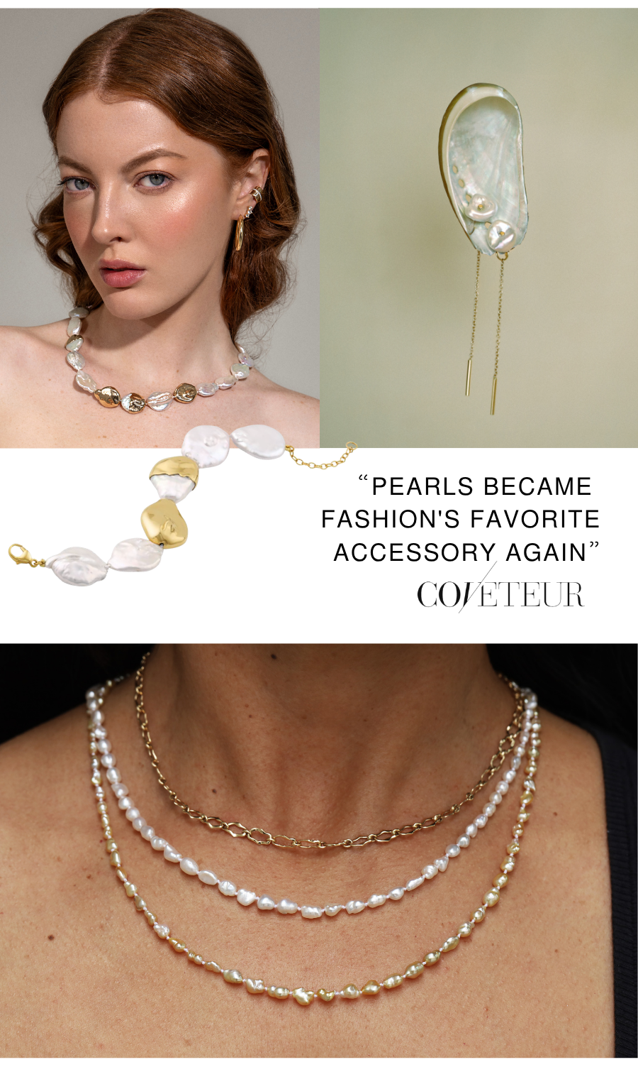 We’re leaning into pearls in a way that feels anything but expected—gold-dipped details, organic keshi shapes, and a subtle edge in every piece.  Explore the collection online or at a Marrow showroom near you.