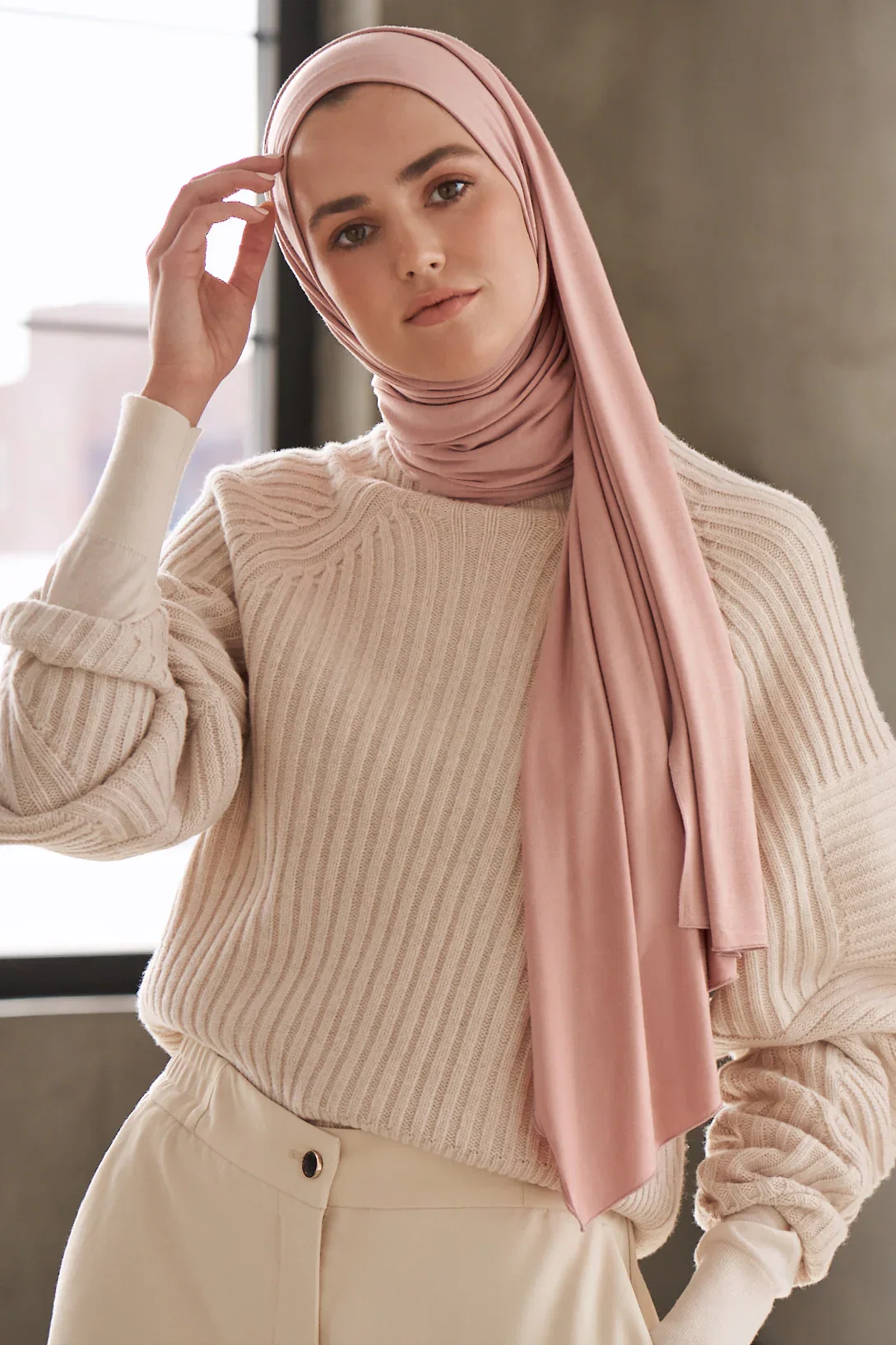 Image of Premium Jersey Hijab - Blush