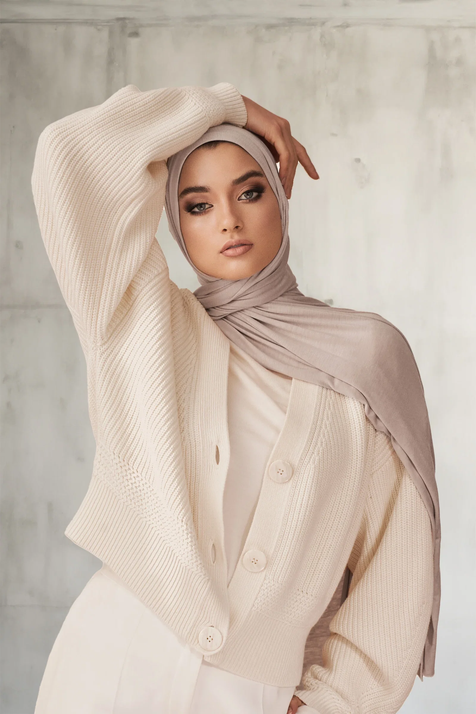Image of Premium Jersey Hijab - Light Mink