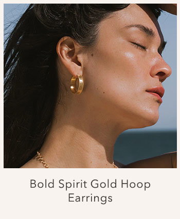 Bold Spirit Gold Hoop Earrings