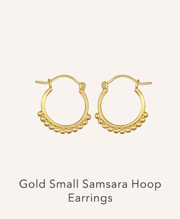 Gold Small Samsara Hoop Earrings