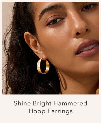 Shine Bright Hammered Hoop Earrings