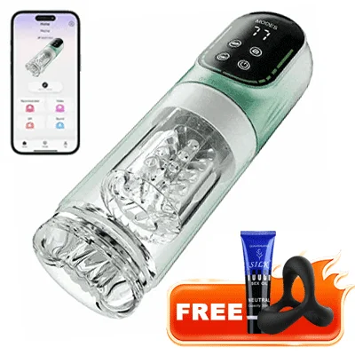 Heaven – 4-in-1 Automatic Penis Pump Stroker with 7 Sucking & Rotating Modes, Male Masturbator, App-Controlled Version Available