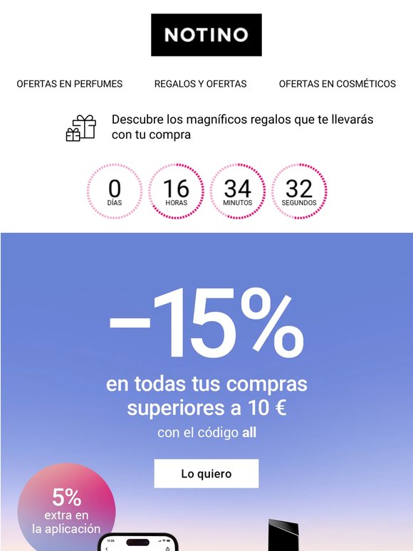 ¡Date otro capricho! -15 % en todo tu pedido superior a 10 €