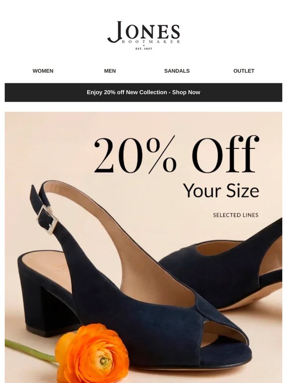 Your size, now 20% off