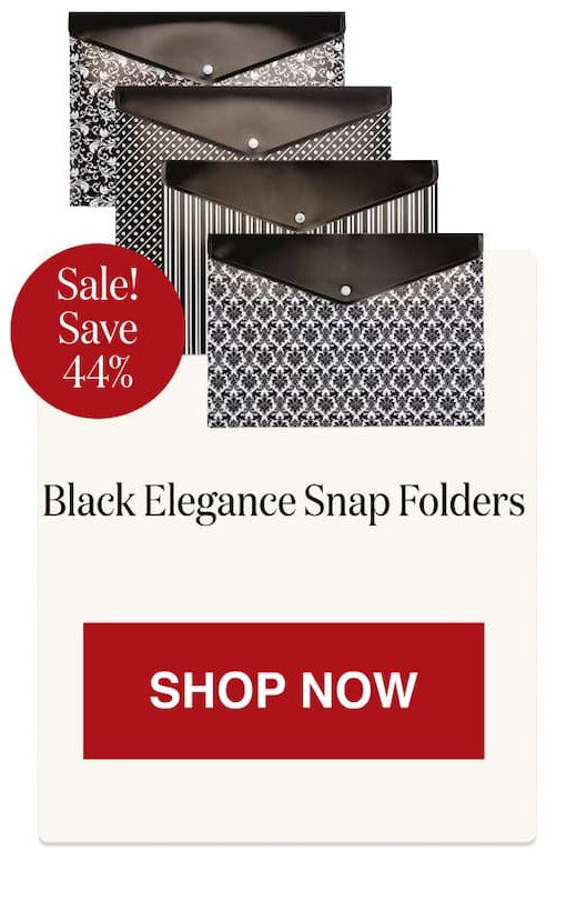 Black Elegance Snap Folders [Click here to Shop Now]
