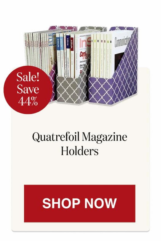 Quatrefoil Magazine Holders [Click here to Shop Now]