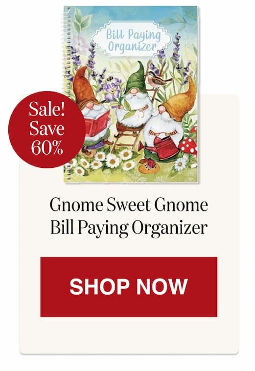 Gnome Sweet Gnome Bill Paying Organizer [Click here to Shop Now]