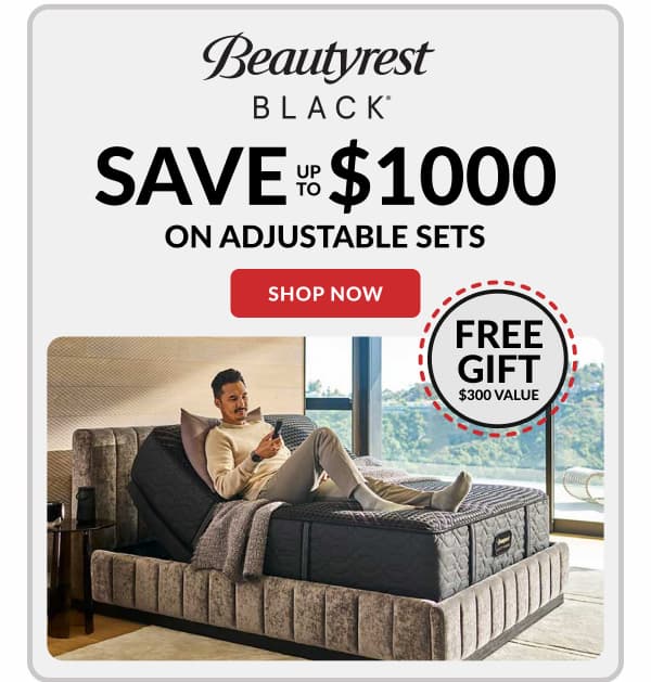 Beautyrest Black up to $1000 off adjustable sets