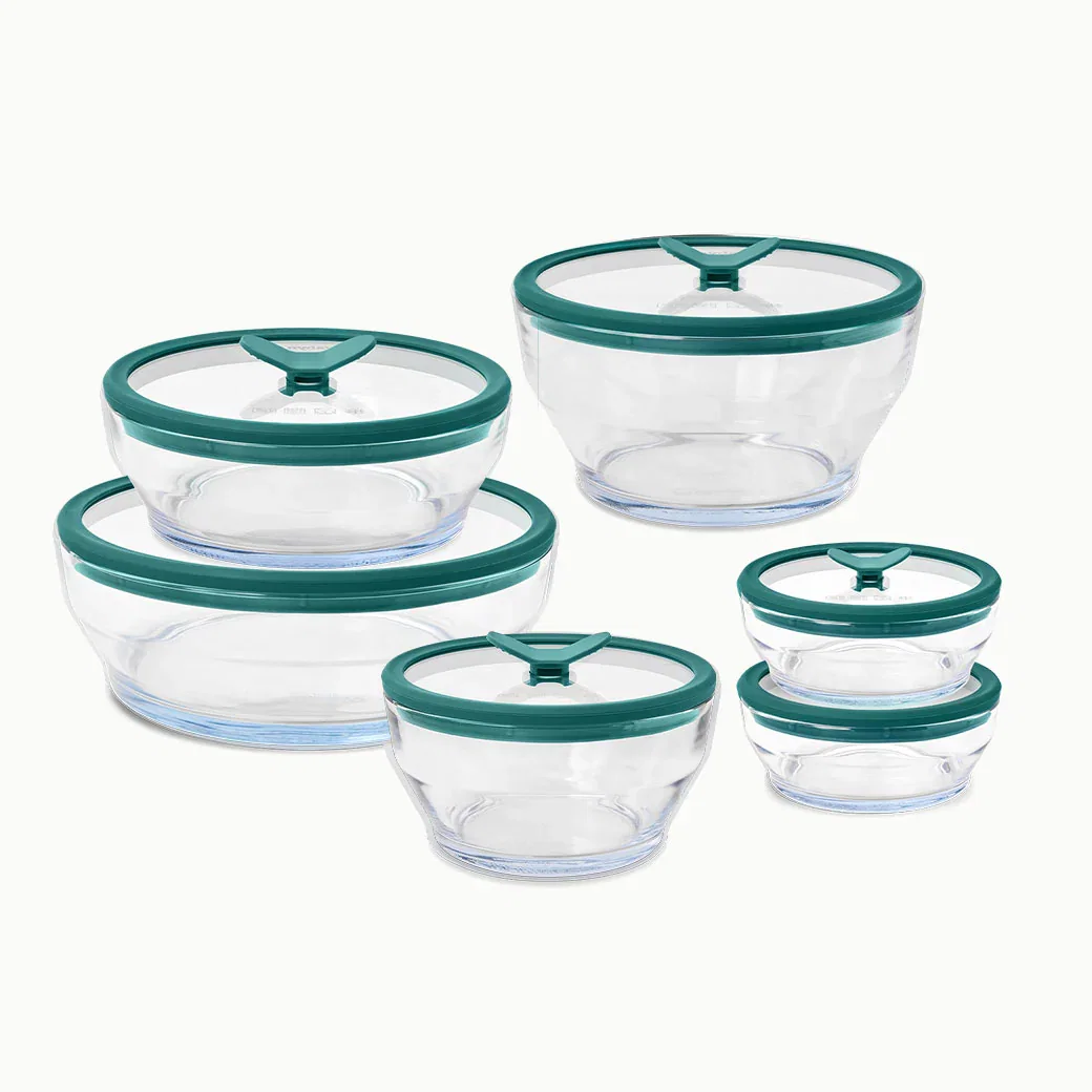 Image of 12-Piece Glass Round Dish Set