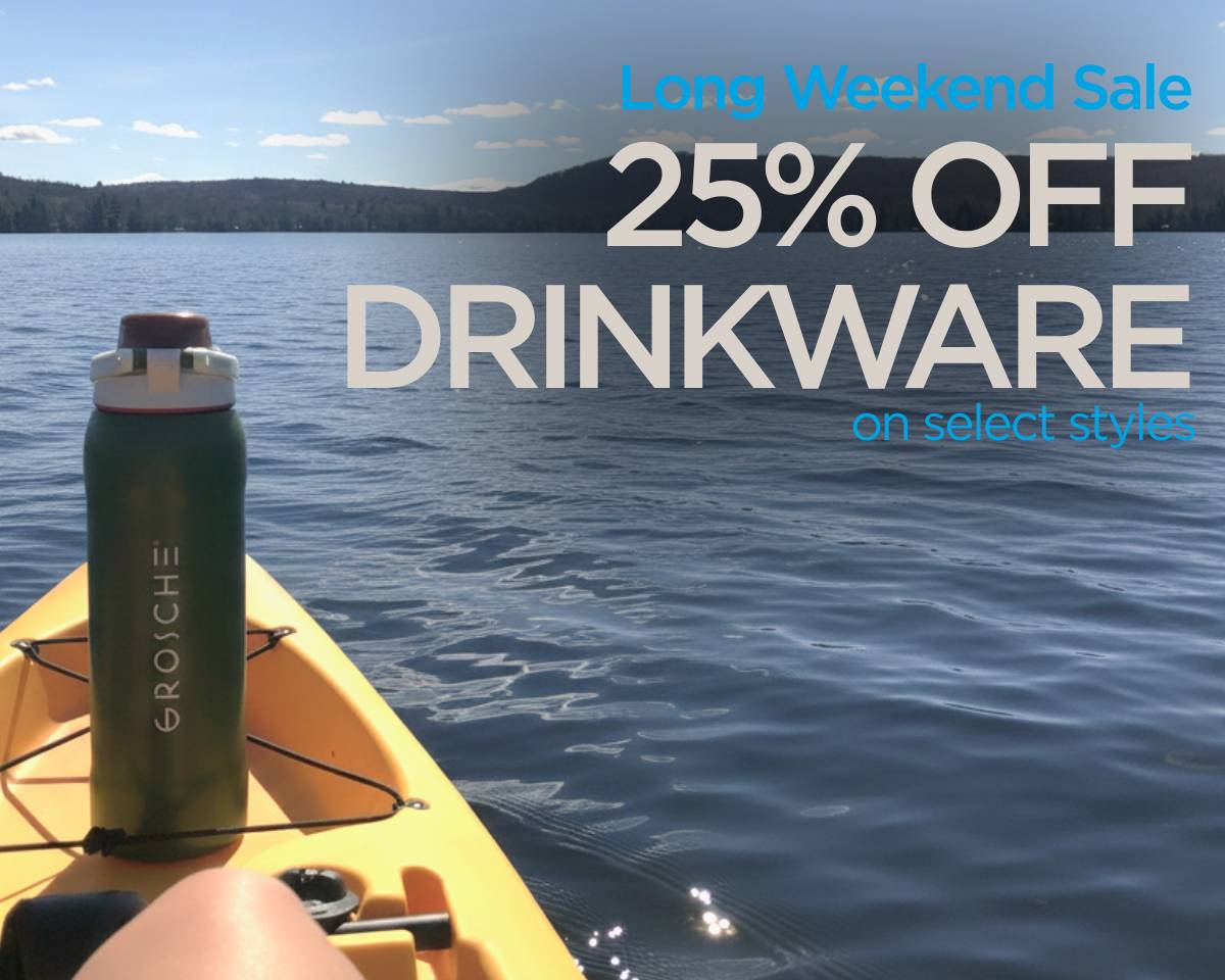 Long Weekend Sale 25% off drinkware