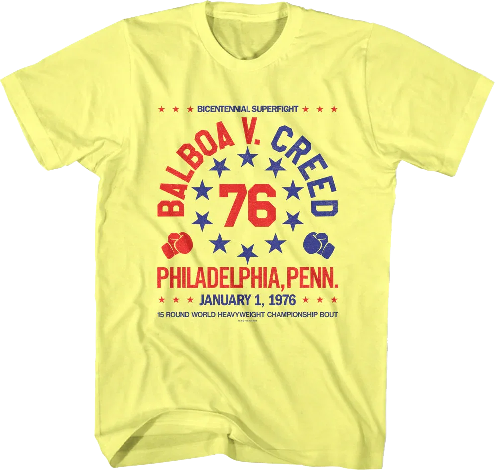 Bicentennial Superfight Balboa V. Creed Rocky T-Shirt