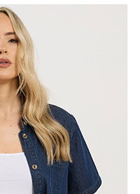 LTS Tall Set Indigo Blue Denim Cotton Shirt & Shorts