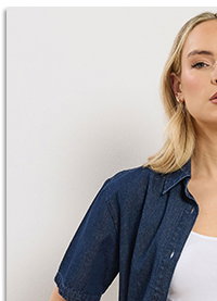 LTS Tall Set Indigo Blue Denim Cotton Shirt & Shorts