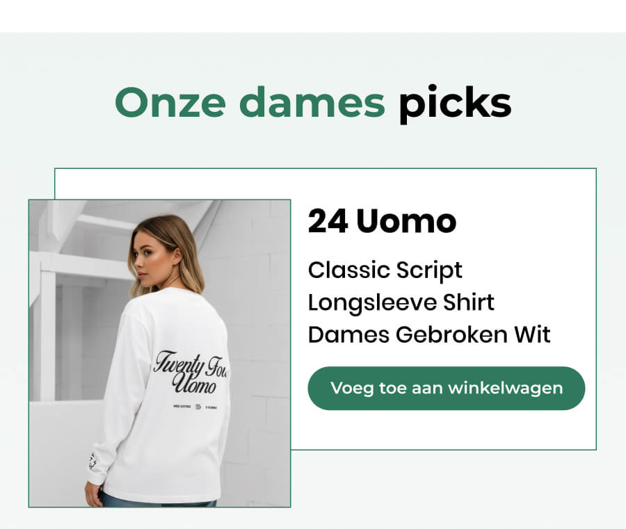 Classic Script Longsleeve Shirt Dames Gebroken Wit