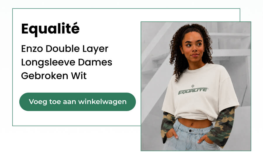    Equalité Enzo Double Layer Longsleeve Dames Gebroken Wit
