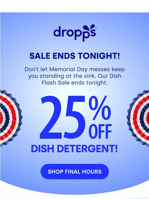 Last Call for 25% OFF Dish Detergent!