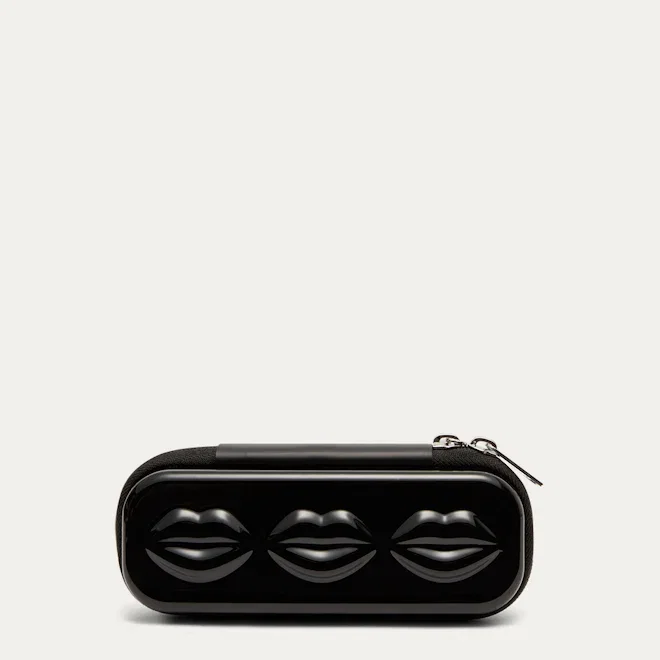RED LULU LIPS VANITY CASE