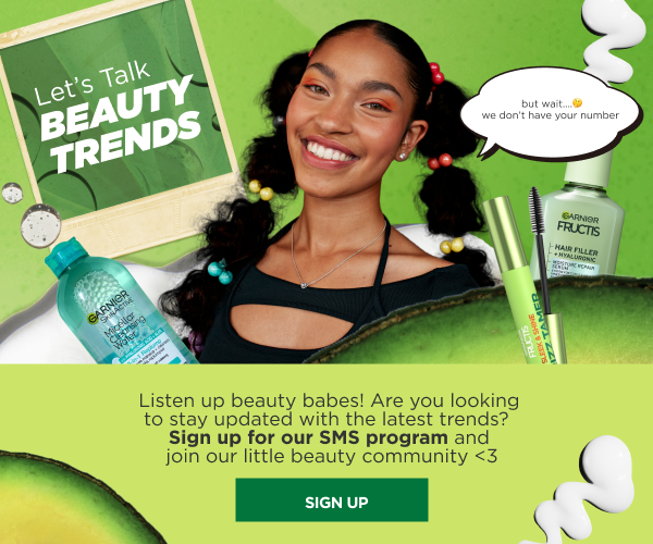 Sign up for Garnier SMS