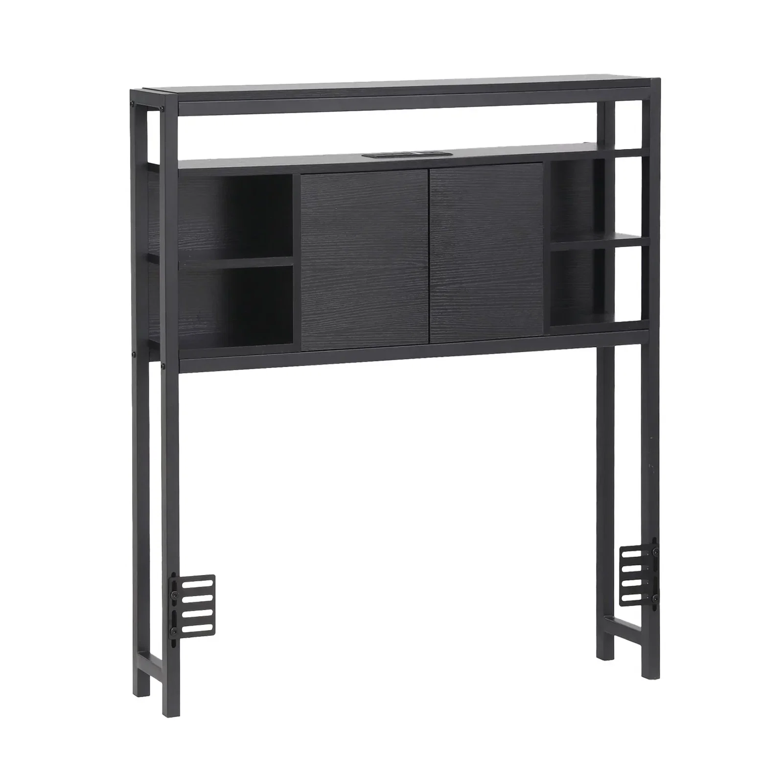 Artiss Bed Headboard King Single Storage Bedhead Charging Station Black